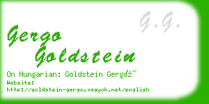 gergo goldstein business card